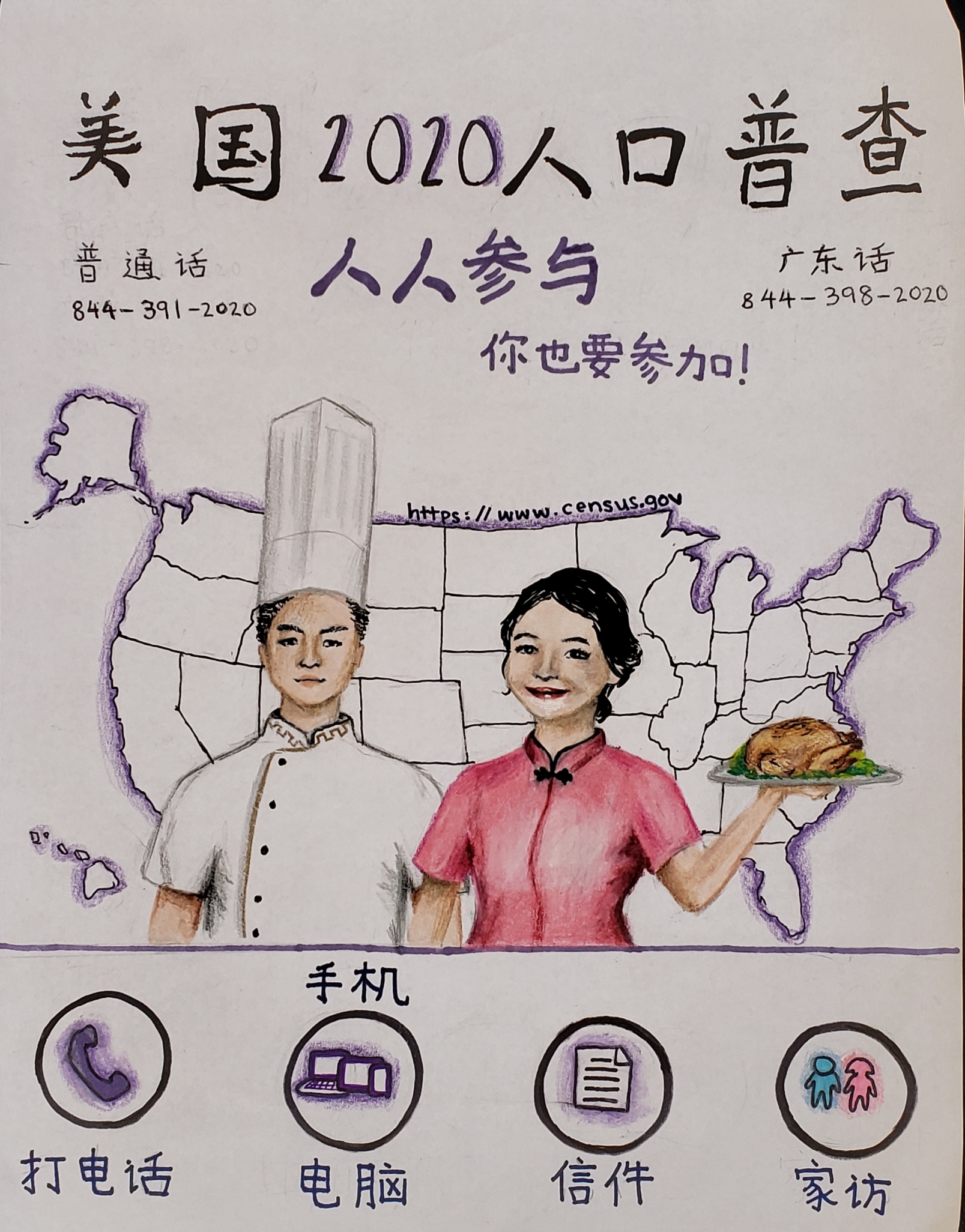 2020人口普查宣传画大赛获奖名单