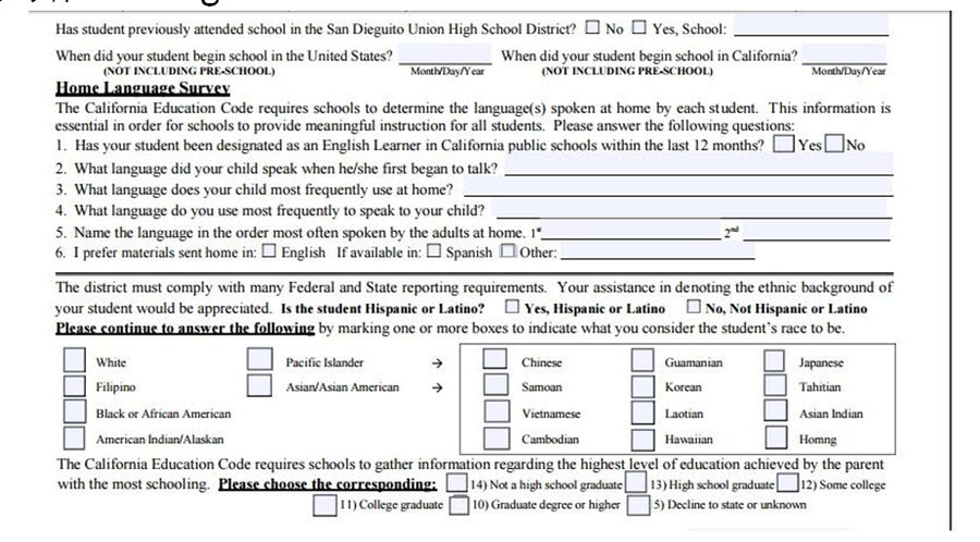 关于加州学区“亚裔细分”表格的说明